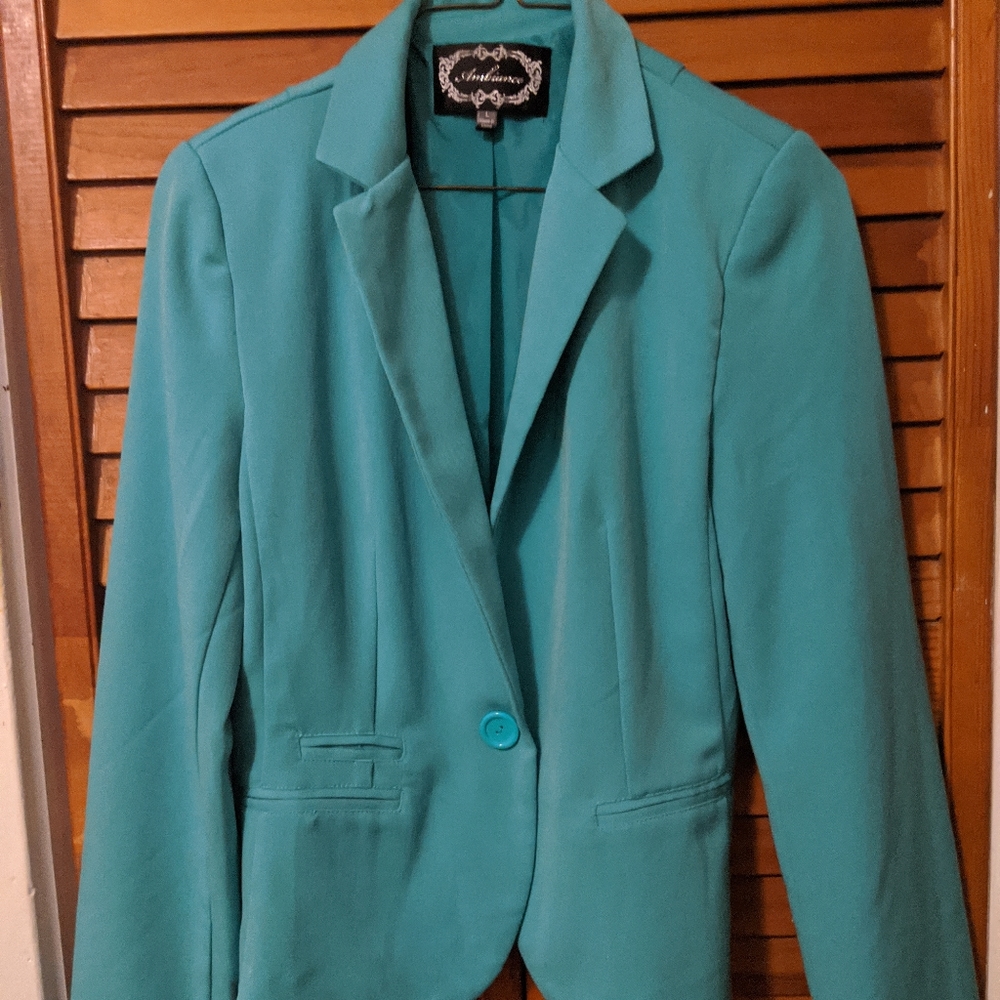 Turquoise blazer - Picture 2 of 2